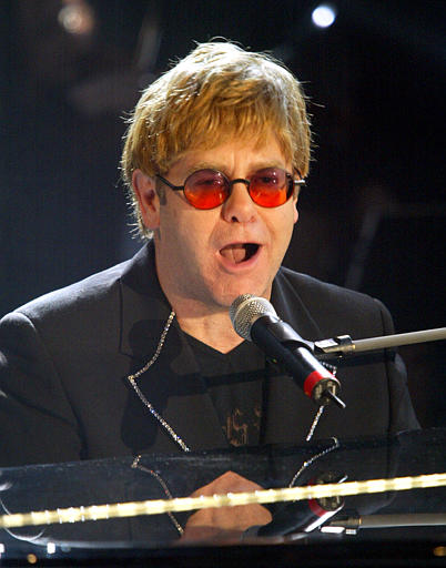 Sir Elton John, German television show 'Wetten Dass...?,' Dresden, Germany, December 15, 2001.