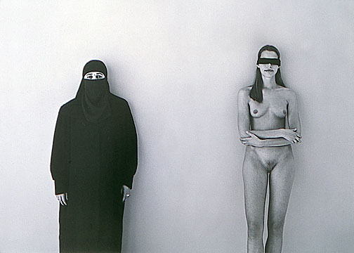 The famous two women photo by Dutch artist Jan Zwart