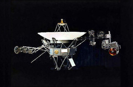 A NASA file image shows one of the Voyager spacecrafts. As of November 5, 2003, Voyager, which was sent to explore the giant outer planets in our solar system in 1977, was 8.4 billion miles from the sun. As the robotic spacecraft continues to push far beyond the reach of the nine planets, two teams of scientists disagree whether it passed into the uncharted region of space where the sun's sphere of influence begins to wane and the solar system comes to an end.
