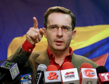 Colombian President Álvaro Uribe Vlez