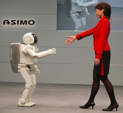 Honda Motor's humanoid robot ASIMO, Tokyo, December 11, 2002.