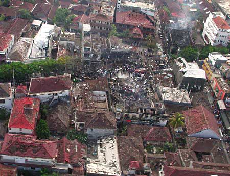 Sari nightclub, Kuta, Bali Island, Indonesia, October 13, 2002, the day after.