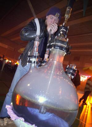 Hash and Weed Festival, pioneers of Dutch marijuana culture celebrating three decades of progressive drug policy, Haarlem, The Netherlands, November 29, 2002.
