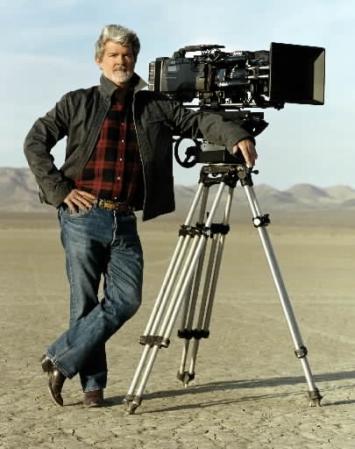 George Lucas with the new digital camera.