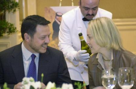 King Abdullah II with actress Sharon Stone