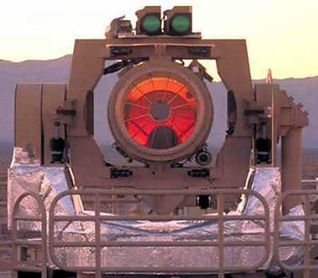 The Mobile Tactical High Energy Laser (MTHEL) being developed by TRW for the U.S. Army and the Israeli Defense Ministry.