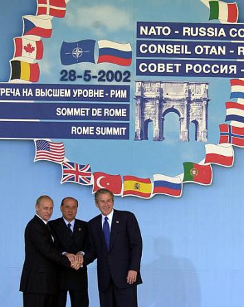 NATO-Russia Council first summit, Pratica di Mare Air Force base, Near Rome, Italy, May 28, 2002.