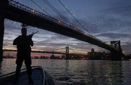 Maritime Safety and Security Team (MSST), Brooklyn Bridge, New York, September 11 first Anniversary.