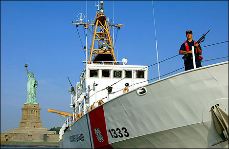 Coast Guard, Manhattan, Eve of September 11 first Anniversary.