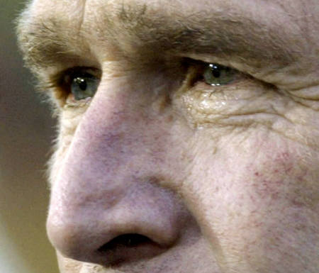 George W. Bush, World Trade Center pit, September 11, 2002.