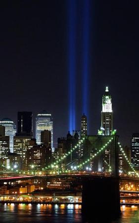 ‘Tribute in Light,’ New York, March 11, 2002.