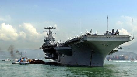 USS Abraham Lincoln, Hong Kong, August 23, 2002.