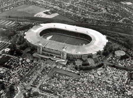 Legendary Wembley Stadium, London, during the final World Football Cup match between England and FRG, July 30, 1966.