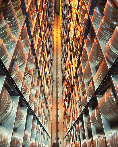 Film rolls in storage for German media mogul Leo Kirch in Munich, Germany.