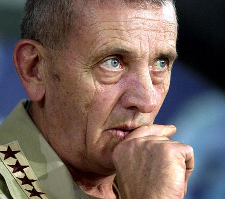Gen. Tommy Franks, Commander of U.S. Central Command, news conference, Coalition Media Center, Camp AsSayliyah, Doha, Qatar, March 22, 2003.