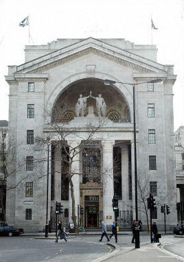 British Broadcasting Corporation (BBC) building, Bush House, London.