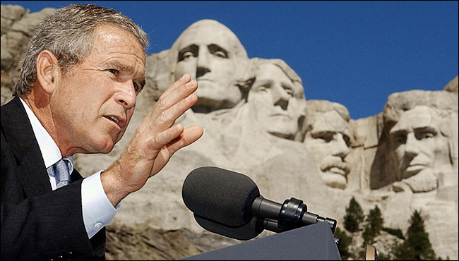 President George W. Bush, Mount Rushmore, Summer 2002.