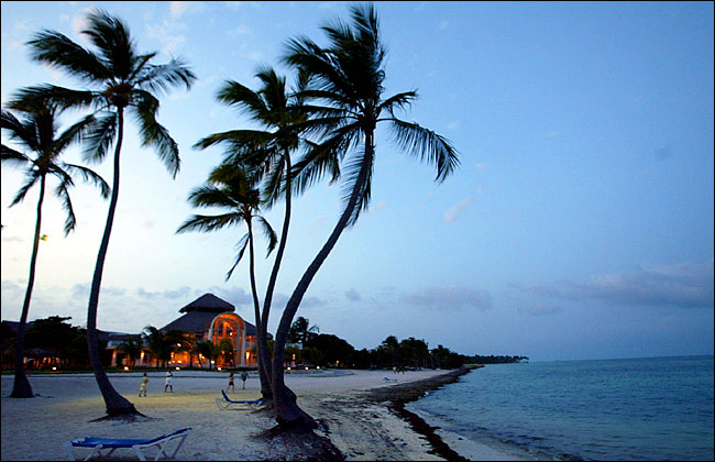 The beach at Punta Cana Resort, the Dominican Republic's east coast, March 2003.