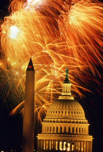 U.S. Capitol and Washington Monument.