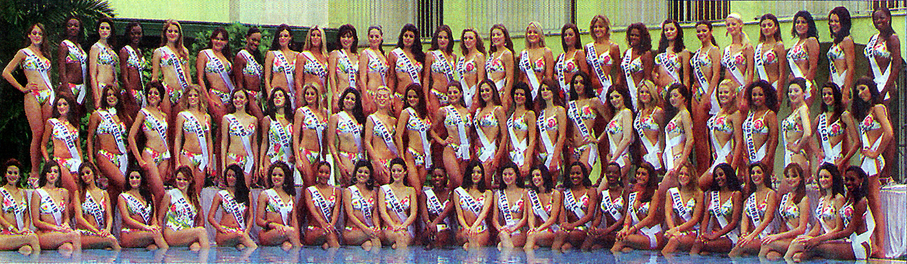 52nd annual Miss Universe contestants pose in swimwear, El Panama Hotel, Panama, May 29, 2003.