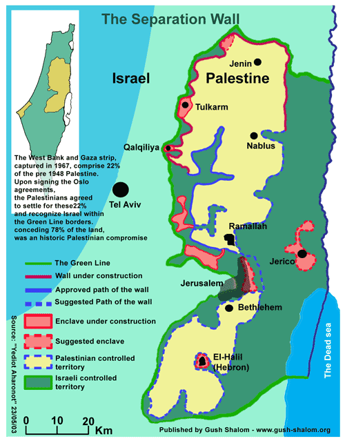 West Bank map (1999)