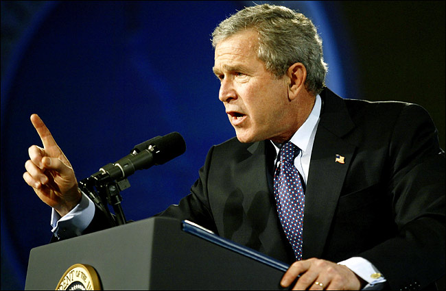 President George W. Bush addressed the U.S. Conference of Mayors, Washington, D.C., January 23, 2004.