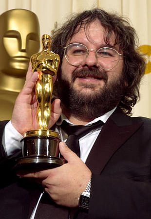 Director Peter Jackson holds the Oscar he won for best director for his work on The Lord of the Rings -The Return of the King at the 76th annual Academy Awards, Los Angeles, February 29, 2004.