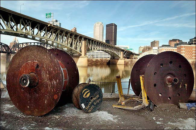 Remains of Pittsburgh's past lies along the Monongahela River.