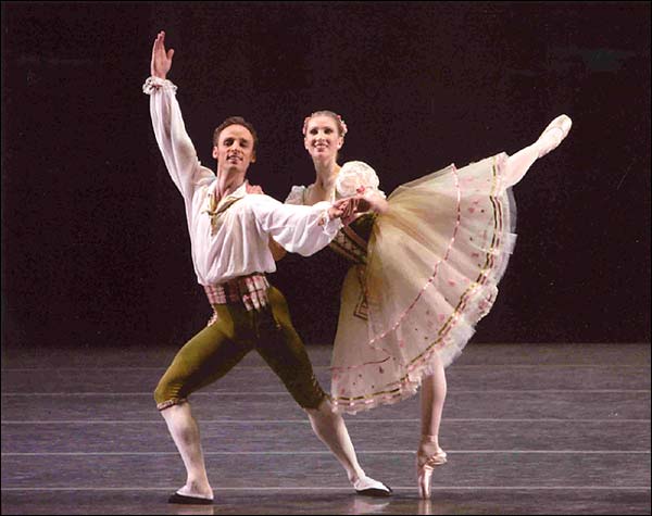 Thomas Lund and Gudrun Bojesen in August Bournonville's 'Flower Festival in Genzano,' New York City Ballet, January 2004.