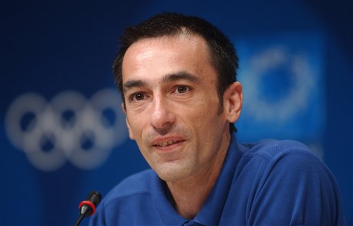 Despite worldwide kudos for his evocative tableau of 3,000 years of Greek history and culture, Dimitris Papaioannou, the man behind Athens' opening ceremony, was reluctant to call his work a success, speaking during a news conference, Athens, August 24, 2004.