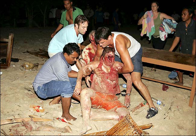 For the second time around, several Islamic bomb blasts hit on the resort island of Bali, Indonesia, October 1, 2005.