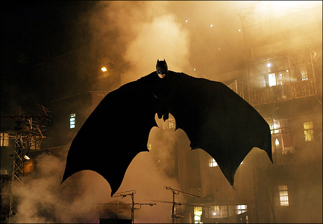 Christian Bale as Batman in 'Batman Begins' (2005).