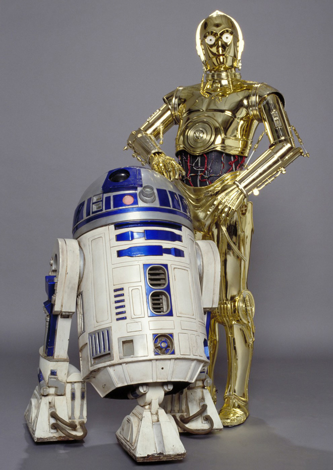 The faithful droids R2-D2 (Kenny Baker, left) and C-3PO (Anthony Daniels) have been in all six movies of the Star Wars saga.