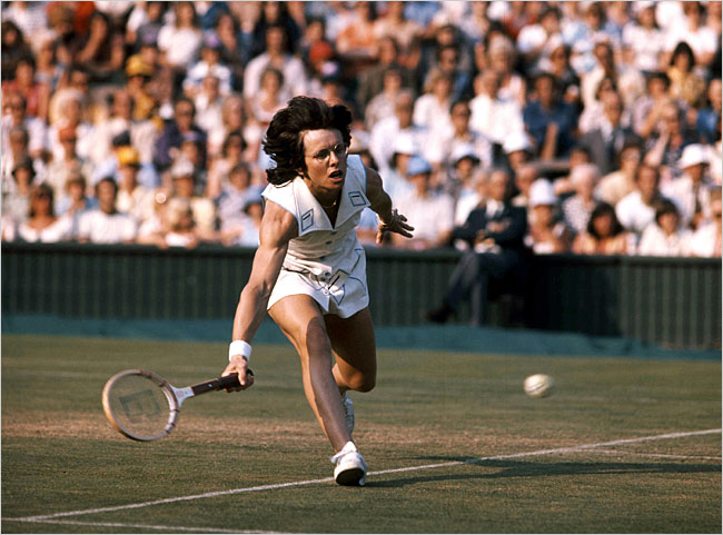 Billie Jean King, a pioneer in women's professional tennis.