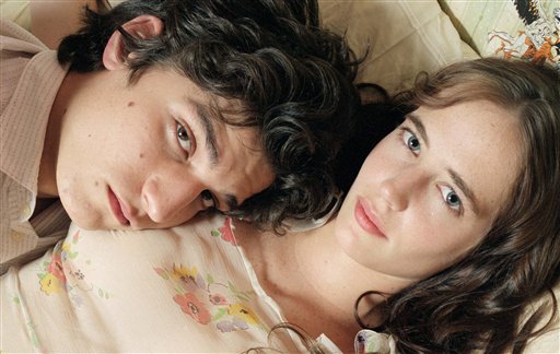 Louis Garrel and Eva Green during the filming of Bernardo Bertolucci's 'The Dreamers' (2003).