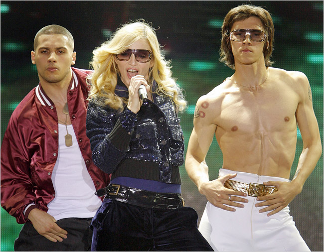 Madonna performs a 45-minute set of her mostly recent songs from 'Confessions on a Dance Floor' at the seventh annual Coachella Valley Music and Arts Festival, Indio, California, April 30, 2006.