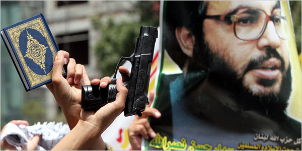 A typical Hezbollah demonstration.