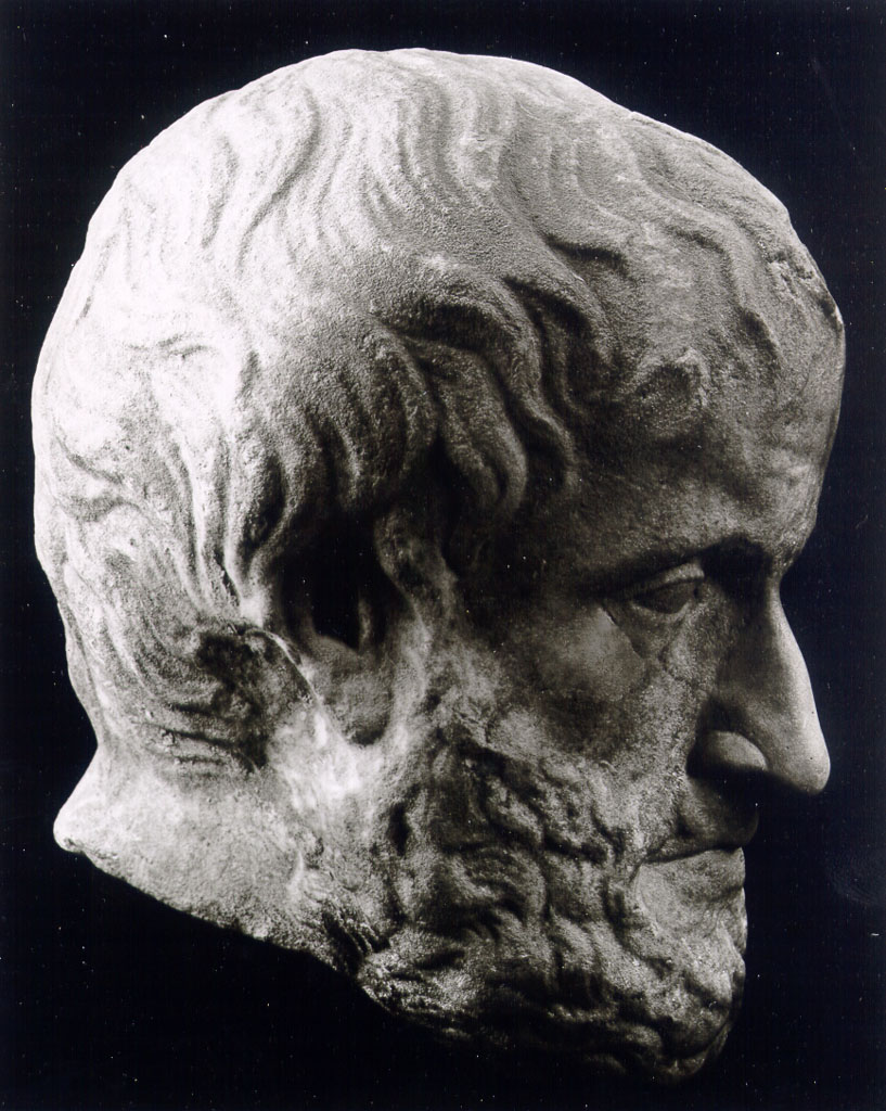 Aristotle bust, Ny Carlsberg Glyptotek, Copenhagen, Denmark.
