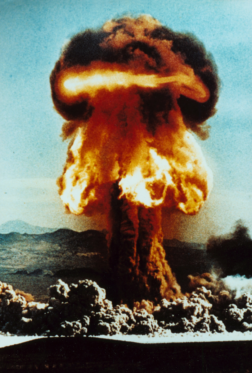 The above ground Priscilla Atomic test, Nevada Test Site, 1959.