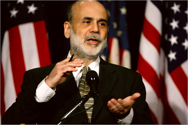 Federal Reserve Chairman Ben S. Bernanke speaks at the National Association for Business Economics, Washington, October 7, 2008.