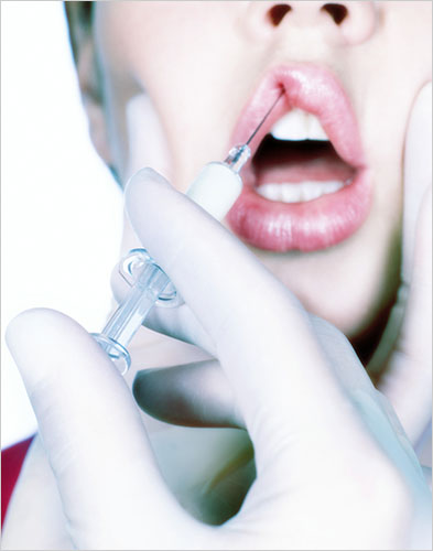 A cosmetic gel injection