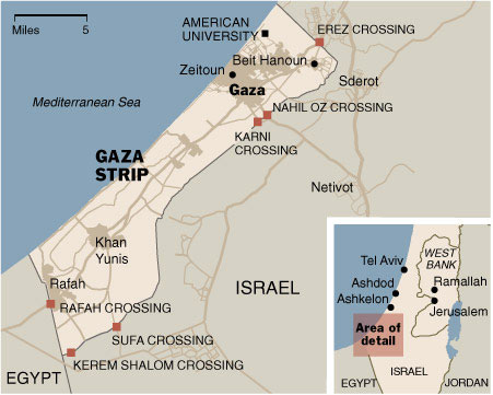 Gaza Strip map