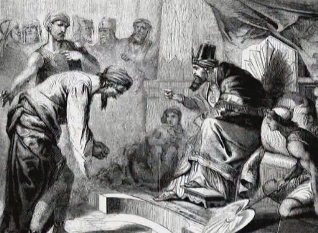 Gizyah collecting ceremony in early Islamic ages where Christians and Jews were humiliated publicly.