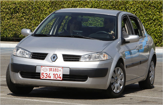 First display of Nissan-Renault prototype of what would be world's first mass-market all-electric vehicle, Tel Aviv, May 11, 2008.