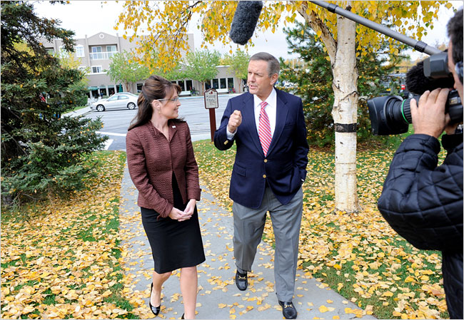 Charles Gibson of ABC interviewed Governor Sarah Palin for 'World News' of which first part aired September 11, 2008, Alaska.