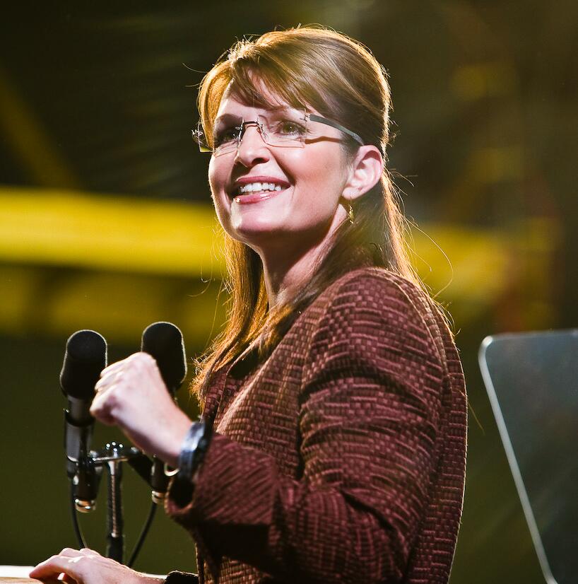 Governor Sarah Palin during a campaign rally, Dover, New Hampshire, October 15, 2008.