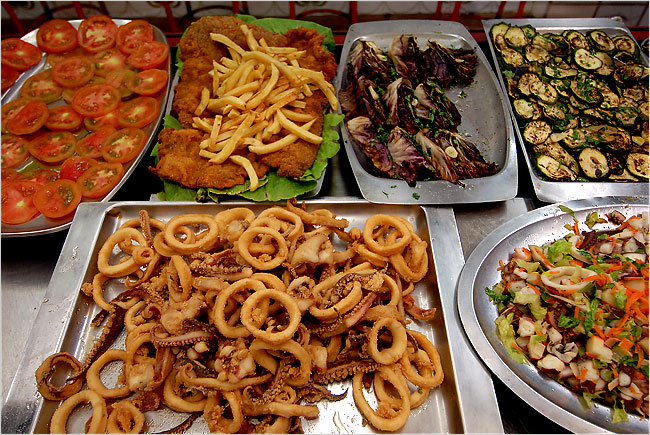 Fried sea food, Vucciria.