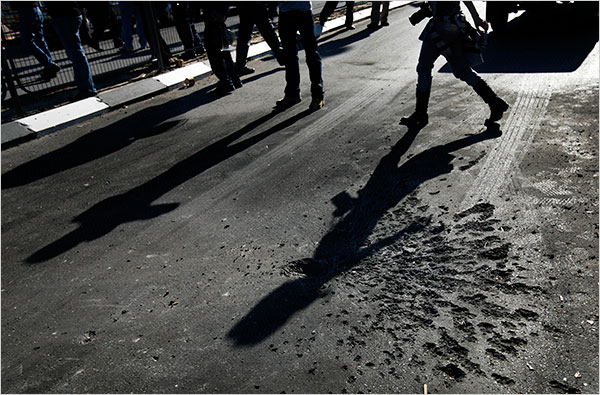 On the tenth day of Israels war against Gaza, a shell from Gaza hits the center of the southern Israeli city of Sderot, January 5, 2009.