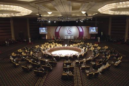 A general view of the Meeting on Gaza, Doha, Qatar, January 16, 2009.