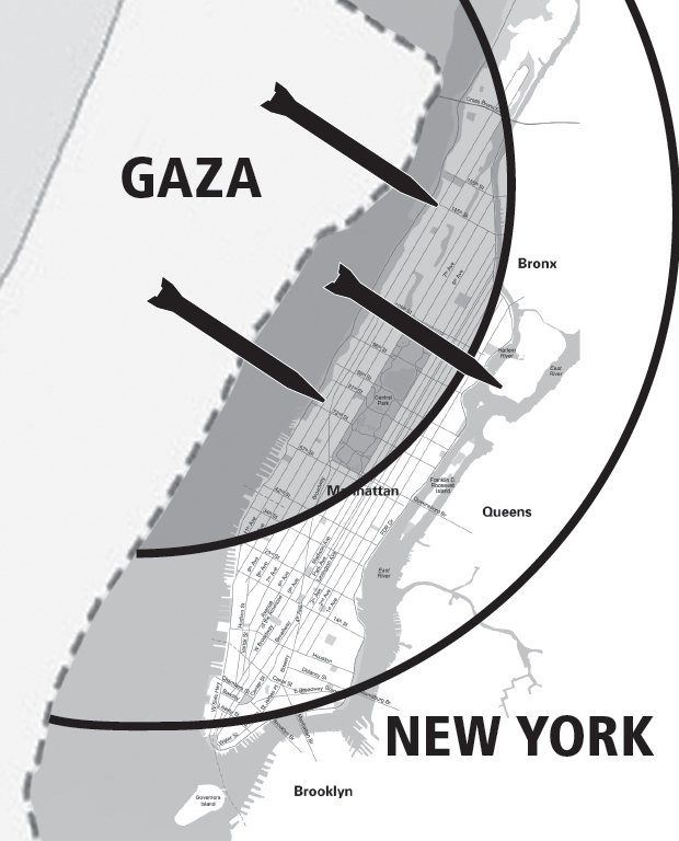The 'If Hamas was in your neighborhood, could its rockets reach YOU?' campaign by Anti-Defamation League, January 2009.